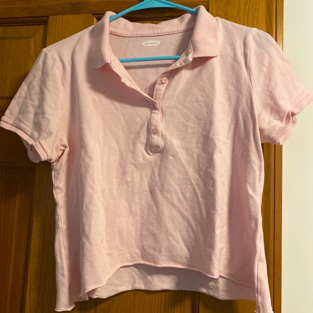 Light Pink Cropped Polo
